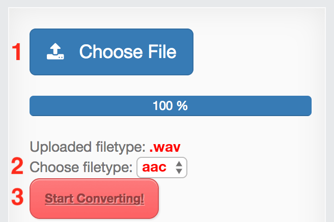 How to convert WAV files online to AAC